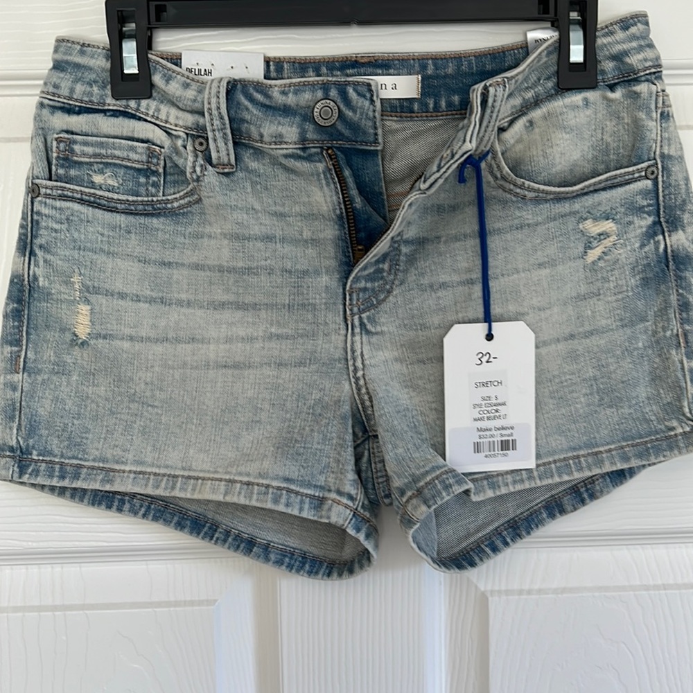 Womens mid rise shorts. Size small. New with tags. Smoke free home.